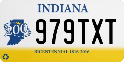 IN license plate 979TXT