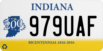 IN license plate 979UAF