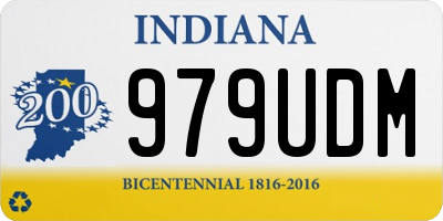 IN license plate 979UDM