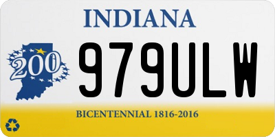 IN license plate 979ULW
