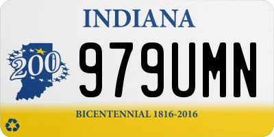 IN license plate 979UMN