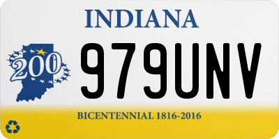 IN license plate 979UNV