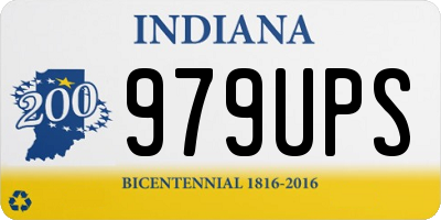 IN license plate 979UPS