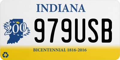 IN license plate 979USB