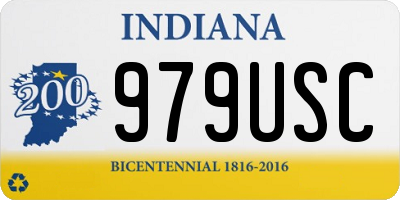 IN license plate 979USC