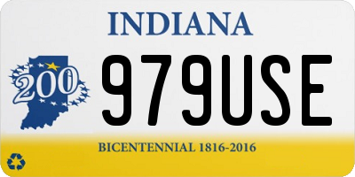 IN license plate 979USE
