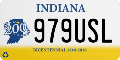 IN license plate 979USL