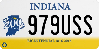 IN license plate 979USS