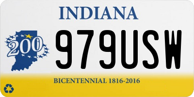 IN license plate 979USW