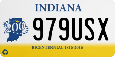 IN license plate 979USX