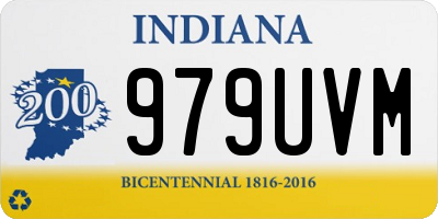 IN license plate 979UVM