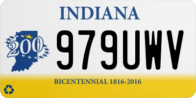 IN license plate 979UWV