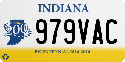 IN license plate 979VAC