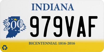 IN license plate 979VAF