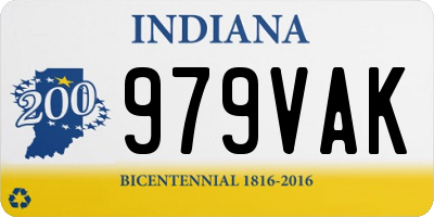 IN license plate 979VAK