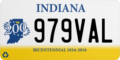 IN license plate 979VAL
