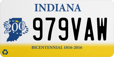 IN license plate 979VAW