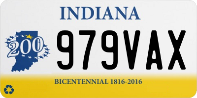 IN license plate 979VAX