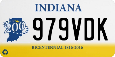 IN license plate 979VDK