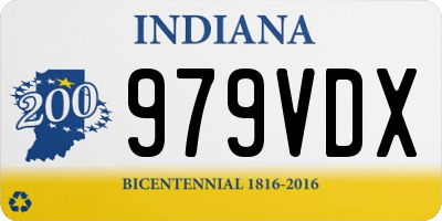 IN license plate 979VDX