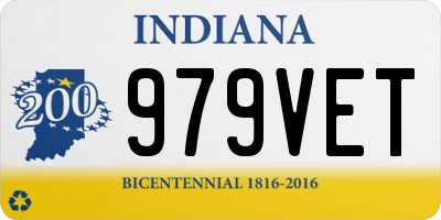 IN license plate 979VET
