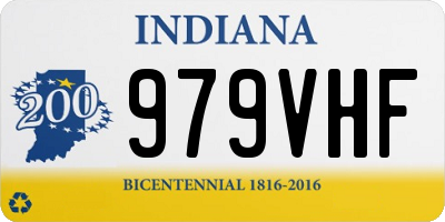 IN license plate 979VHF