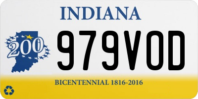 IN license plate 979VOD