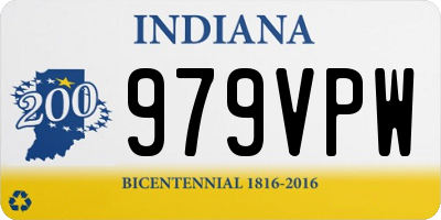 IN license plate 979VPW