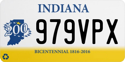 IN license plate 979VPX