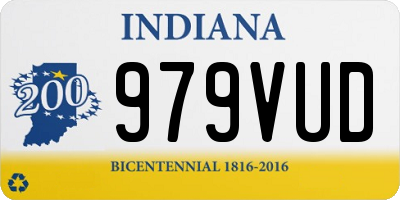 IN license plate 979VUD