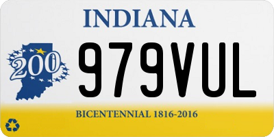 IN license plate 979VUL