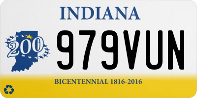 IN license plate 979VUN