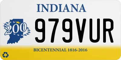 IN license plate 979VUR