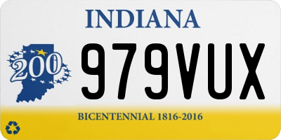 IN license plate 979VUX