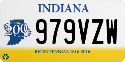 IN license plate 979VZW