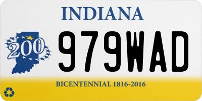 IN license plate 979WAD