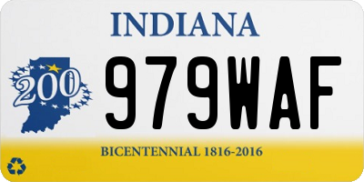 IN license plate 979WAF
