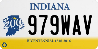 IN license plate 979WAV