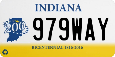 IN license plate 979WAY