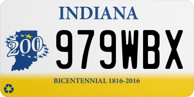 IN license plate 979WBX