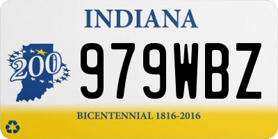 IN license plate 979WBZ