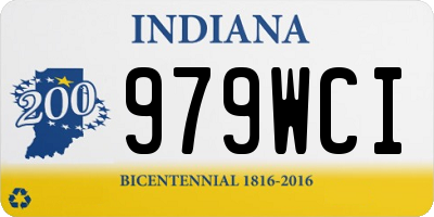 IN license plate 979WCI