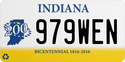 IN license plate 979WEN