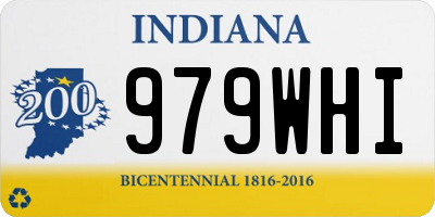 IN license plate 979WHI