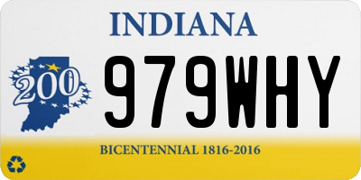 IN license plate 979WHY