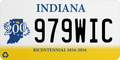 IN license plate 979WIC