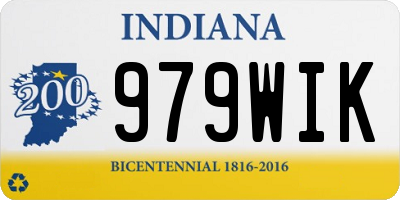 IN license plate 979WIK