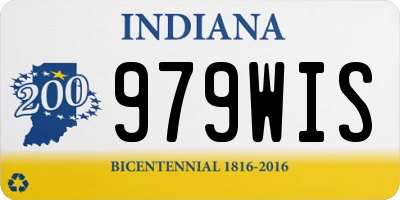 IN license plate 979WIS