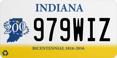 IN license plate 979WIZ