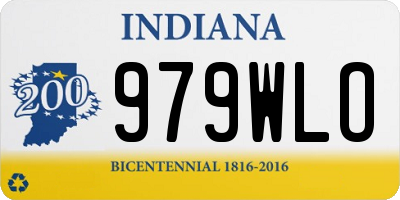 IN license plate 979WLO